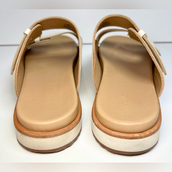 Nisolo Ella Platform Slide Sandals | Women’s 8 | Bone Leather Flatform Slip On - Picture 3 of 10